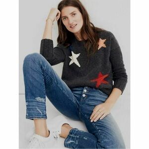 Madewell Starry Night Grey Merino Wool Pullover Sweater Sz S EUC